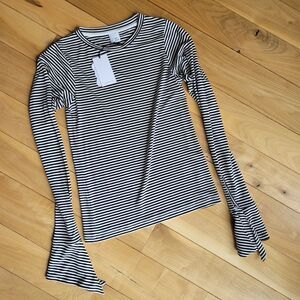 Iris & Ink stripe t-shirt top XS NEW